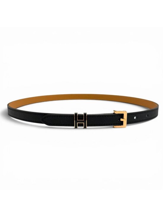 Hermes Pop 15 Black Veau Epsom Golden Rose Belt 75 main image 8